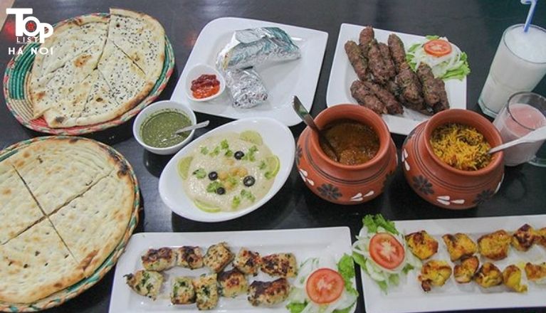 Các món ăn tại nhà hàng Nan N kabab